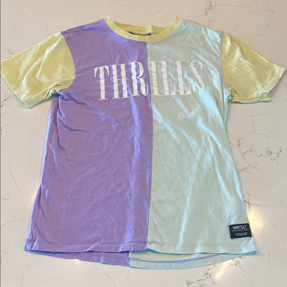 Wesc Mens Thrills Tee - Lavender and Light Yellow